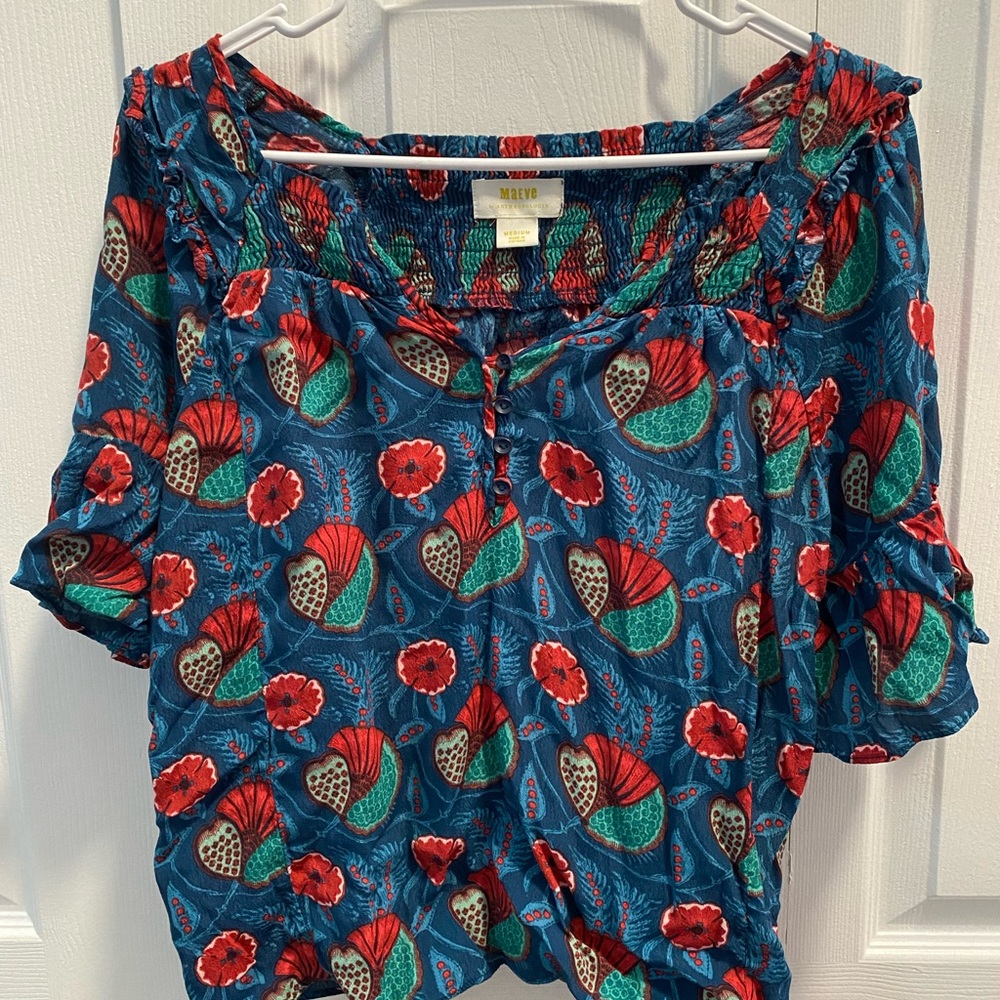 Anthropologie Maeve Floral Blouse